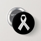 Longkanker Awareness Ribbon Ronde Button 5,7 Cm (Voorkant /achterkant)