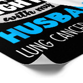 Longkanker bewustzijn Elke adem vecht ik met mijn Poster (Hoek)