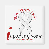 Longkanker Ik steun mijn moeder Magneet (Voorkant)