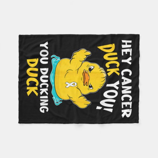 Longkanker Krijger Duck Ontwerp Samen Fleece Deken (Voorkant (Horizontaal))