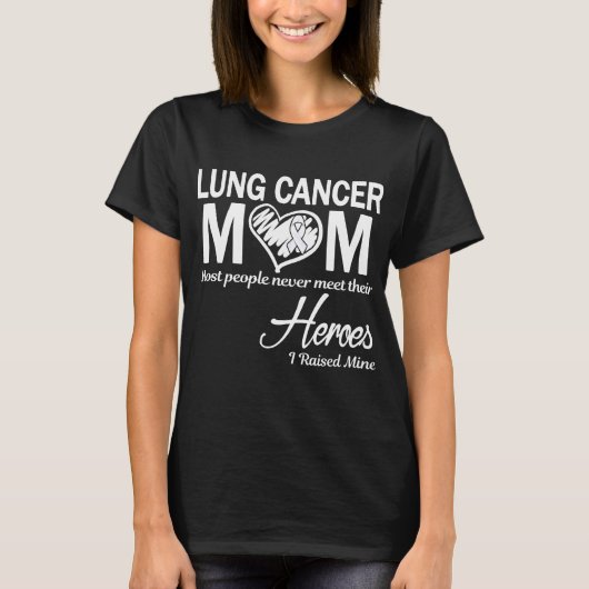 Longkanker Mama Ik heb de mijne opgevoed T-shirt (Voorkant)