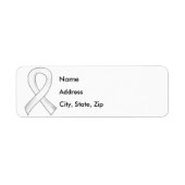 Longkanker Pearl Ribbon 3 Etiket (Voorkant)