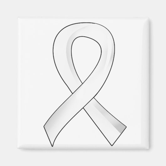 Longkanker Pearl Ribbon 3 Magneet (Voorkant)