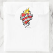 Longkanker Tattoo hart Ronde Sticker (Tas)