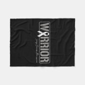 Longkanker Warrior Longkanker Awareness White Ri Fleece Deken (Voorkant (Horizontaal))