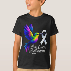 Longkankerbewustzijn Overlevende Vogelontwerp T-shirt