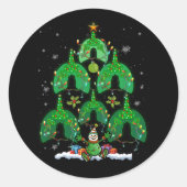 Longkerstboom Ademhalingstherapie Kerstboom Ronde Sticker (Voorkant)