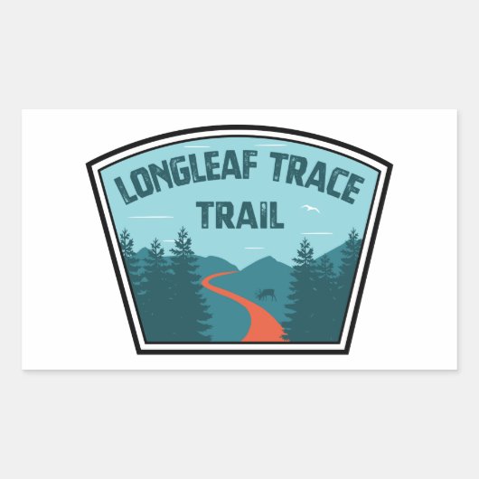 Longleaf Trace Rechthoekige Sticker (Voorkant)