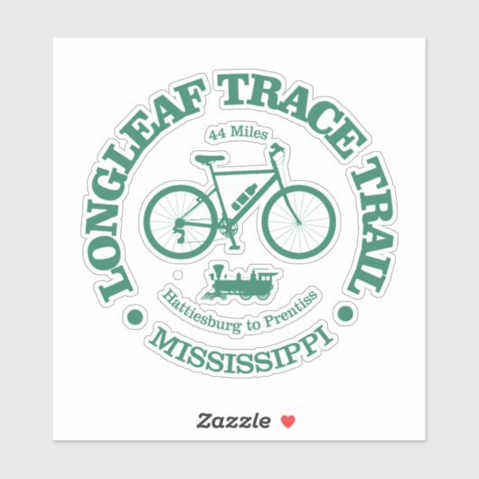 Longleaf Trace Trail (fietsen) Sticker (Vel)
