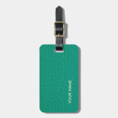 Longlezer, leder, reisbagage Blauwgroen Bagagelabel (Voorkant verticaal)