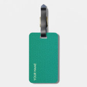 Longlezer, leder, reisbagage Blauwgroen Bagagelabel (Achterkant verticaal)