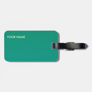 Longlezer, leder, reisbagage Blauwgroen Bagagelabel