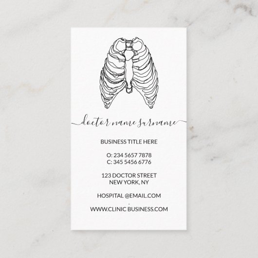 Longlongarts arts visitekaartje (Achterkant)