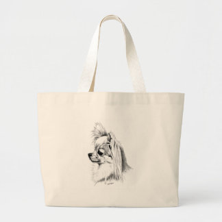 Longmantel chihuahua - 2 grote tote bag