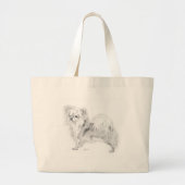 Longmantel chihuahua - staande grote tote bag (Voorkant)