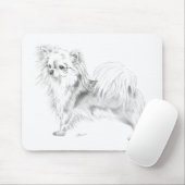 Longmantel chihuahua - staande muismat (Met muis)