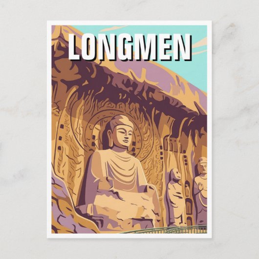 Longmen-grotten Briefkaart (Voorkant)