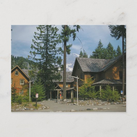 Longmire Inn bij Mt. Rainier Briefkaart (Voorkant)