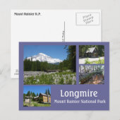 Longmire (Mount Rainier) Collage Briefkaart (Voorkant / Achterkant)