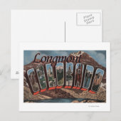 Longmont, Colorado - grote letterscènes Briefkaart (Voorkant / Achterkant)