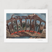 Longmont, Colorado - grote letterscènes Briefkaart (Voorkant)