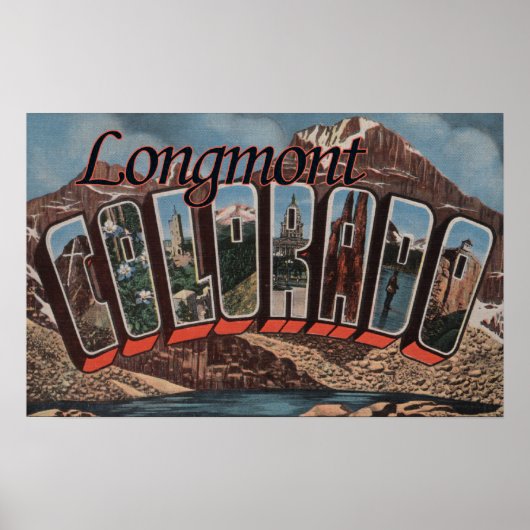 Longmont, Colorado - grote letterscènes Poster (Voorkant)