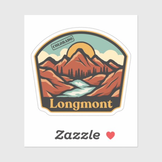 Longmont, Colorado Sticker (Vel)