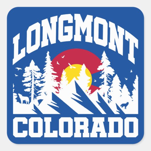 Longmont, Colorado Vierkante Sticker (Voorkant)