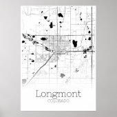 Longmont Map - Colorado - Poster stadskaart (Voorkant)