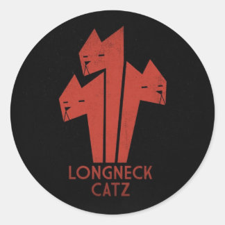 LongNeck Catz ronde stickers