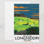 Longniddry Schotland Golf reisposter Briefpapier (Voorkant / Achterkant)