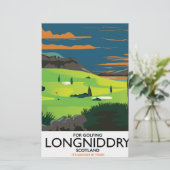Longniddry Schotland Golf reisposter Briefpapier (Staand voorkant)
