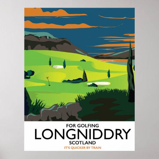 Longniddry Schotland Golf reisposter Poster (Voorkant)