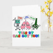 Longontstekingstherapeut Valentijnsdag ontwerp lon Kaart (Gele Bloem)