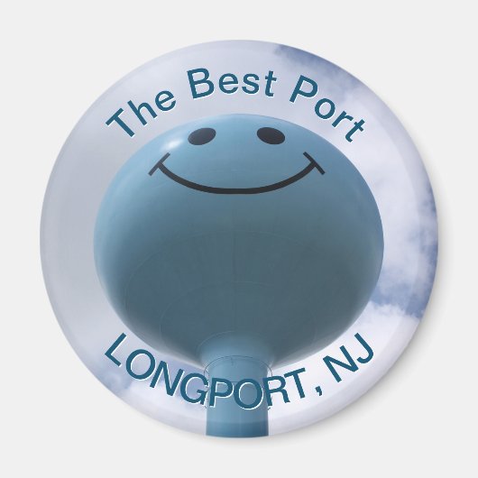 Longport, New Jersey Water Tower Fridge Magnet (Voorkant)