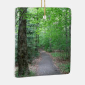 Longruf Lake Trail in New Hampshire Keramisch Ornament (Rechts)