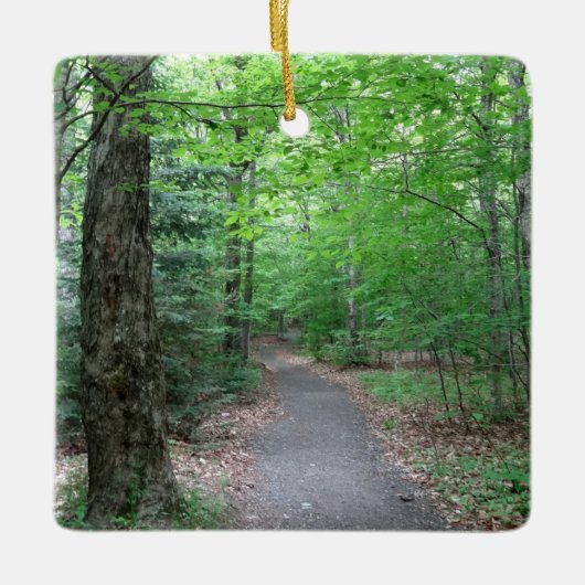 Longruf Lake Trail in New Hampshire Keramisch Ornament (Voorkant)