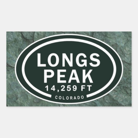 Longs Peak 14,259 FT CO Mountain-Stickers Rechthoekige Sticker (Voorkant)