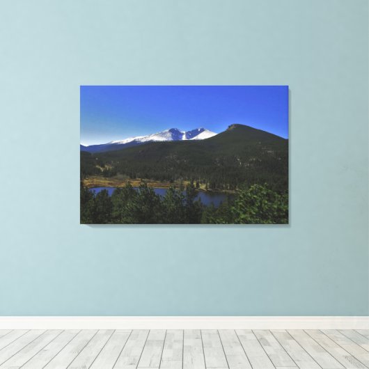 Long's Peak and Estes Cone Canvas Afdruk (Insitu (Houten vloer))