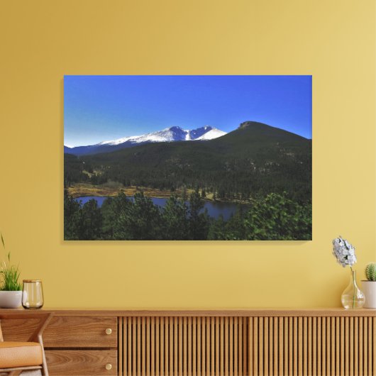 Long's Peak and Estes Cone Canvas Afdruk (Insitu (Woonkamer))