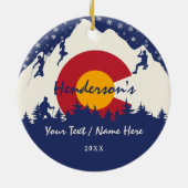 Longs Peak Colorado 14ers Fourteener Klimmen Keramisch Ornament (Achterkant)