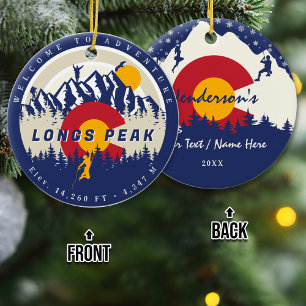 Longs Peak Colorado 14ers Fourteener Klimmen Keramisch Ornament