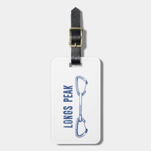 Longs Peak Colorado klimmen Quickdraw Bagagelabel (Voorkant verticaal)