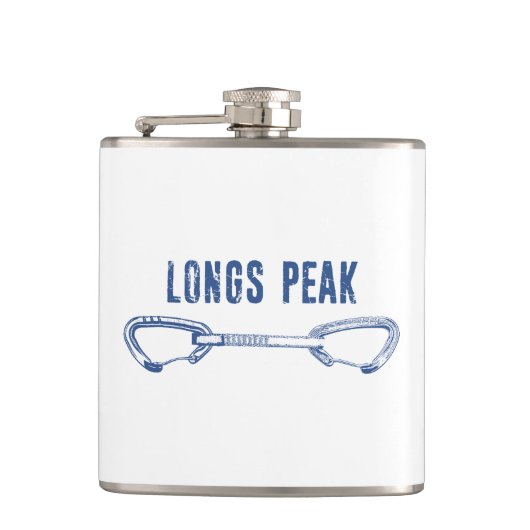 Longs Peak Colorado klimmen Quickdraw Heupfles (Voorkant)