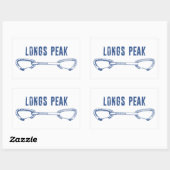 Longs Peak Colorado klimmen Quickdraw Rechthoekige Sticker (Vel)