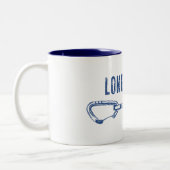 Longs Peak Colorado klimmen Quickdraw Tweekleurige Koffiemok (Links)