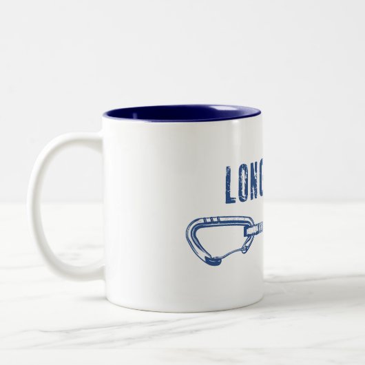 Longs Peak Colorado klimmen Quickdraw Tweekleurige Koffiemok (Links)