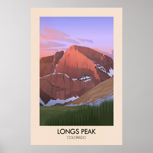 Longs Peak Colorado USA Reisposter Poster (Voorkant)