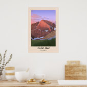 Longs Peak Colorado USA Reisposter Poster (Keuken)