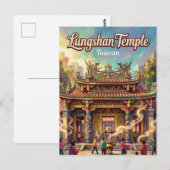 Longshan-tempel Taiwan Briefkaart (Voorkant / Achterkant)
